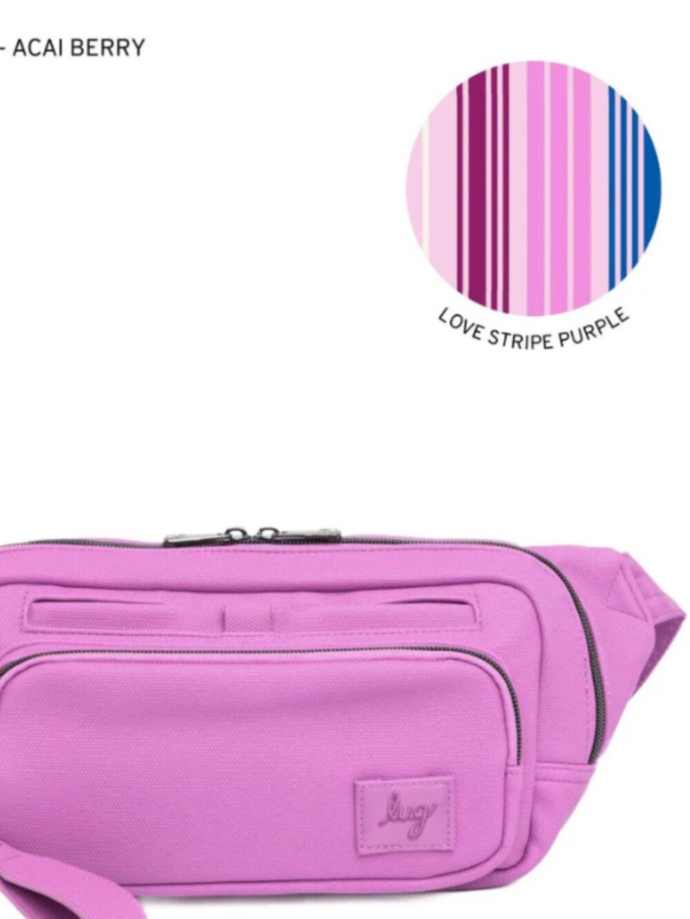 Brand New Lug Hitch Luxe Vegan Leather Belt Bag in Beautiful Acai Berry
